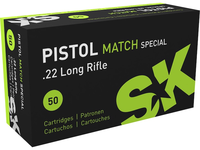 SK Pistol Match Special 22LR Ammo 40 Grain Round Nose