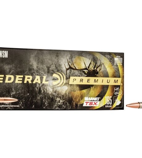 Federal Premium 300 Winchester Short Magnum (WSM) Ammo 165 Grain Barnes Triple-Shock X Solid Hollow Point Box of 20