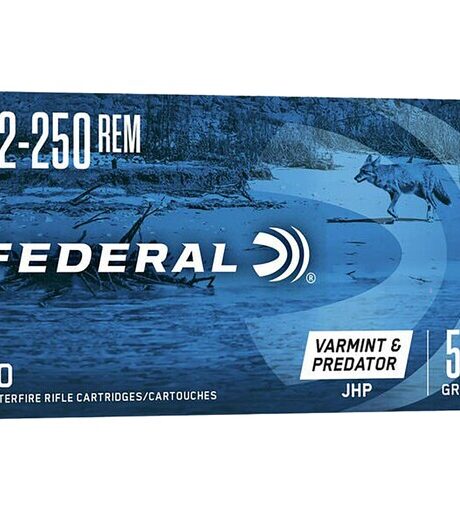 Federal Varmint and Predator 22-250 Remington Ammo 50 Grain Jacketed Hollow Point