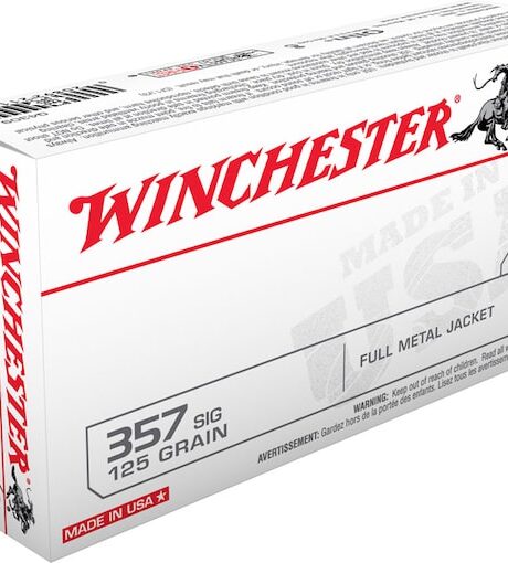 Winchester White Box USA 357 Sig Ammo 125 Grain Full Metal Jacket