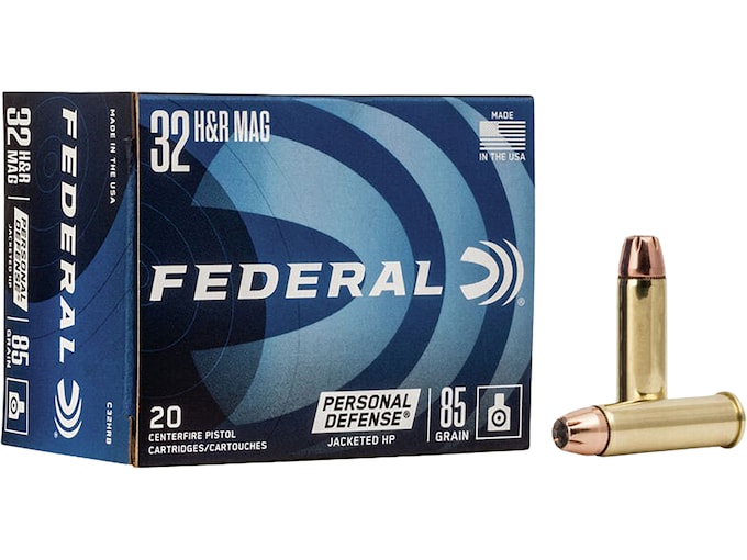 Federal Premium Personal Defense 32 H&R Magnum Ammo 85 Grain Jacketed Hollow Point Box of 20
