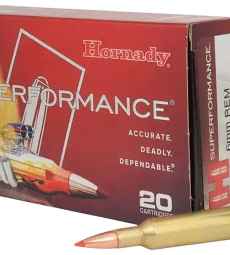 Hornady Superformance 6mm Remington Ammo 95 Grain Hornady SST (Super Shock Tip) Polymer Tip Box of 20