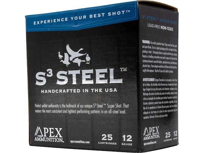 Apex Ammunition Waterfowl S3 Steel 12 Gauge Steel Ammo