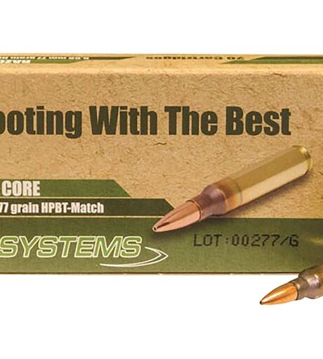 IMI Razor Core 5.56x45mm NATO Ammo 77 Grain Sierra MatchKing Hollow Point