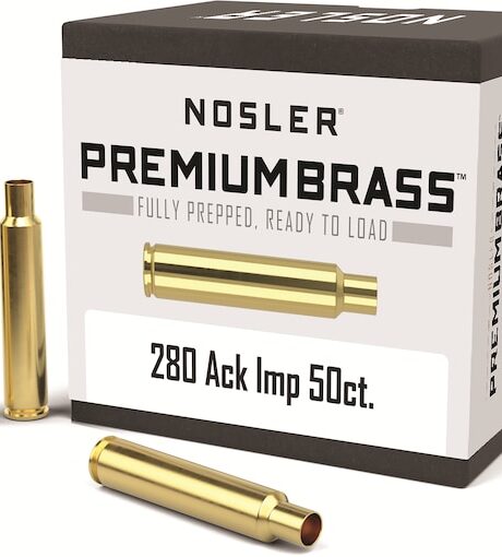 Nosler Custom 280 Ackley Improved 40-Degree Shoulder Brass Box of 50