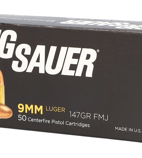 Sig Sauer Elite Performance 9mm Luger Ammo 147 Grain Full Metal Jacket