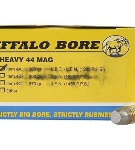 Buffalo Bore 44 Remington Magnum Ammo 305 Grain Flat Nose