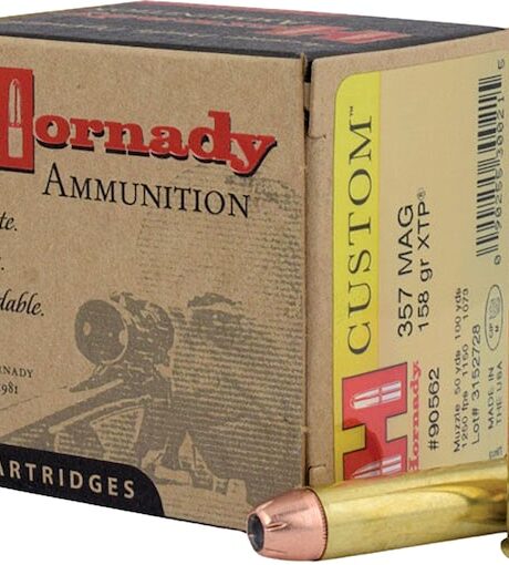 Hornady Custom 357 Magnum Ammo 158 Grain Hornady XTP Jacketed Hollow Point Box of 25