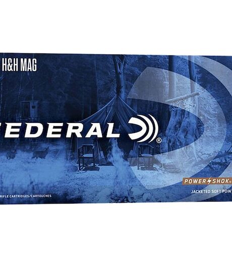Federal Power-Shok 375 H&H Magnum Ammo 300 Grain Jacketed Soft Point Box of 20