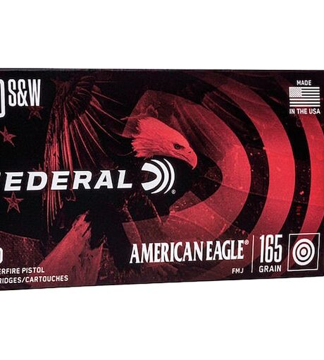 Federal American Eagle 40 S&W Ammo 165 Grain Full Metal Jacket