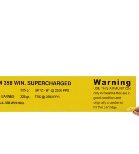 Buffalo Bore 358 Winchester Ammo 225 Grain Barnes Triple-Shock X Solid Hollow Point Lead Free Box of 20