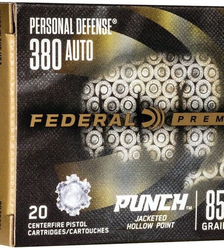 Federal Personal Defense Punch 380 ACP Ammo 85 Grain Jacketed Hollow Point