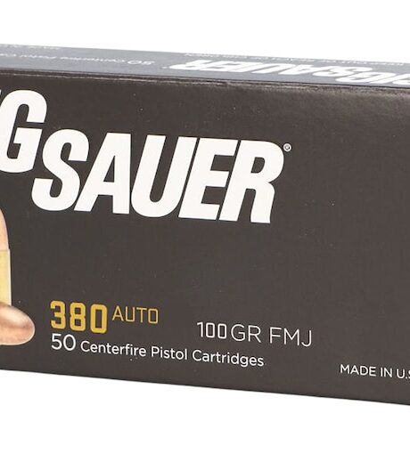 Sig Sauer Elite Performance 380 ACP Ammo 100 Grain Full Metal Jacket