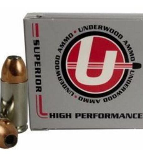 Underwood 9mm Luger +P+ Ammo 115 Grain Nosler Sporting Handgun Jacketed Hollow Point Box of 20