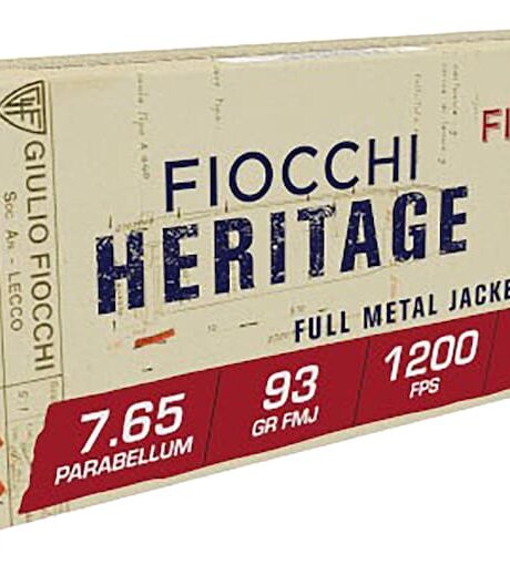 Fiocchi 30 Luger Ammo 93 Grain Full Metal Jacket Box of 50