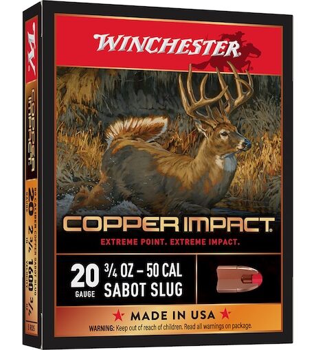 Winchester Copper Impact 20 Gauge Polymer Tip Sabot Slug 2-3/4" 3/4oz
