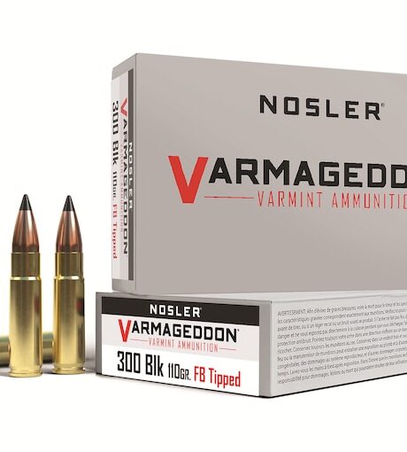 Nosler Varmageddon 300 AAC Blackout Ammo 110 Grain Nosler Varmageddon Polymer Tip Box of 20