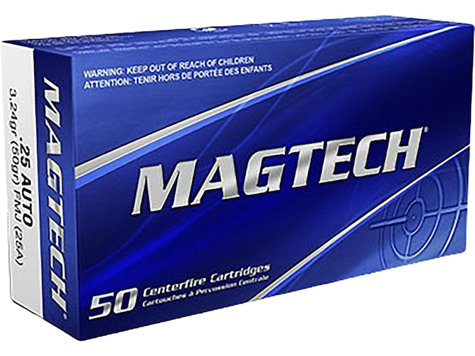 Magtech 25 ACP Ammo 50 Grain Full Metal Jacket