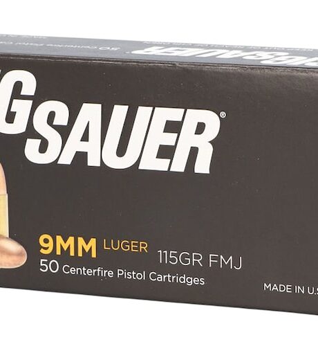Sig Sauer Elite Performance 9mm Luger Ammo 115 Grain Full Metal Jacket