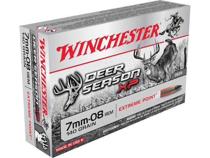 Winchester Deer Season XP 7mm-08 Remington Ammo 140 Grain Winchester Extreme Point Polymer Tip Box of 20