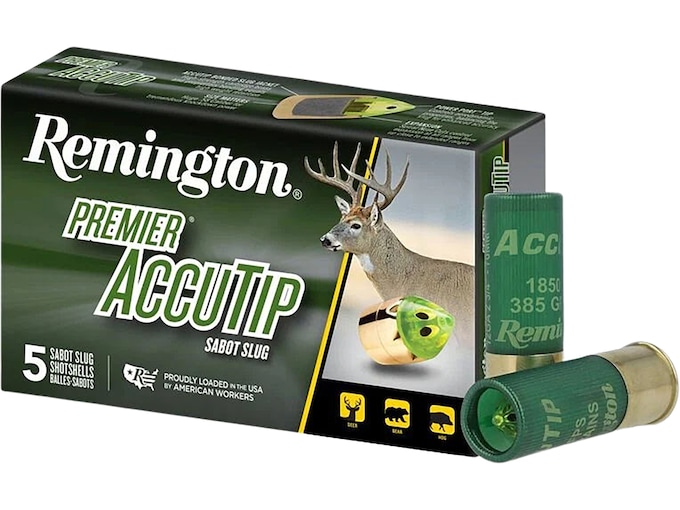 Remington Premier AccuTip 12 Gauge Sabot Slug 3" 385 Grain Box of 5