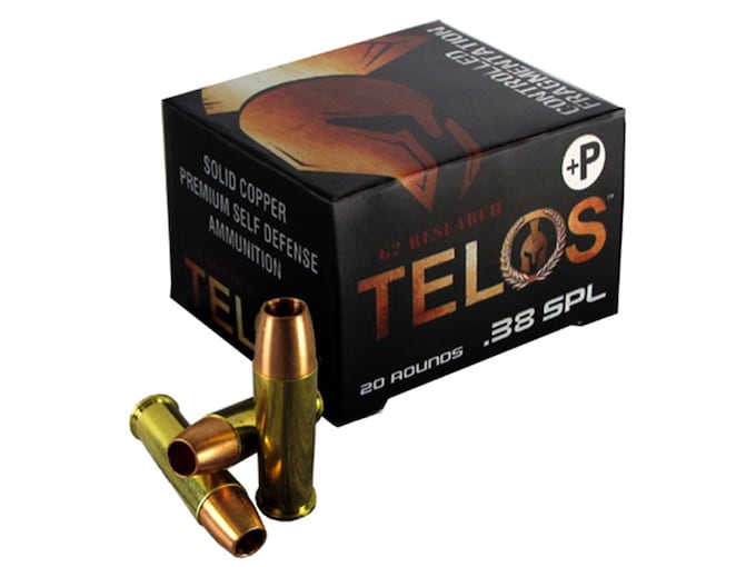 G2 Research Telos 38 Special +P Ammo 105 Grain Fragmenting Hollow Point Lead Free Box of 20