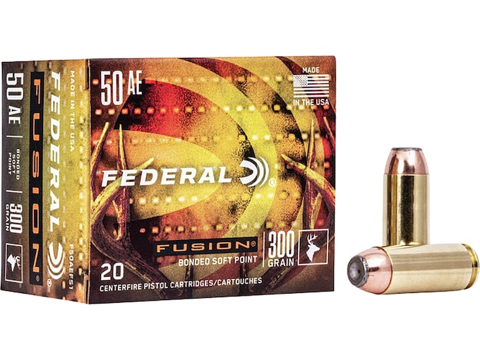 Federal Fusion 50 Action Express Ammo 300 Grain Jacketed Hollow Point Box of 20