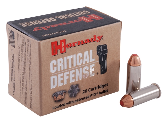 Hornady Critical Defense 44 Special Ammo 165 Grain Hornady FTX Polymer Tip Box of 20
