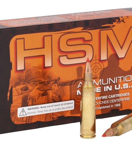 HSM 22-250 Remington Ammo 55 Grain Hornady V-Max Polymer Tip Box of 20