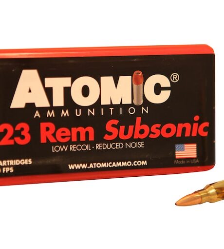 Atomic Subsonic 223 Remington Ammo 77 Grain Jacketed Hollow Point Box of 50