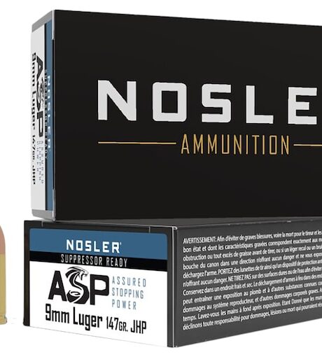 Nosler ASP 9mm Luger Ammo 147 Grain Jacketed Hollow Point