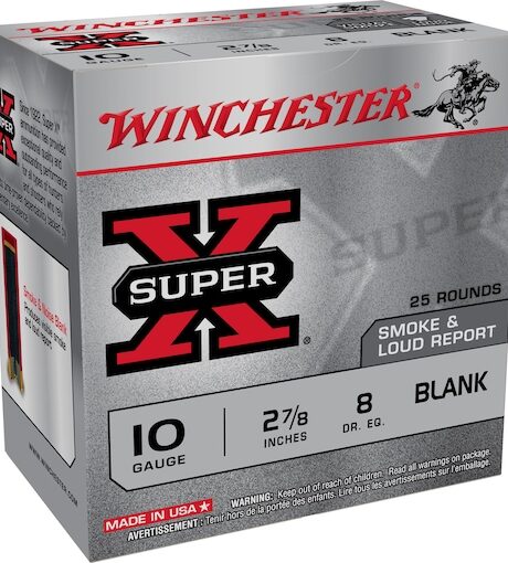 Winchester Super-X Black Powder Blank 10 Gauge Ammo 2-7/8" Blank Shot oz Box of 25