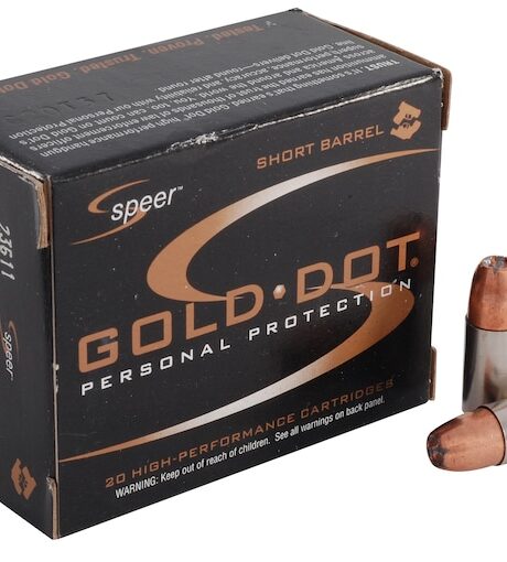 Speer Gold Dot Short Barrel 9mm Luger +P Ammo 124 Grain Bonded Jacketed Hollow Point