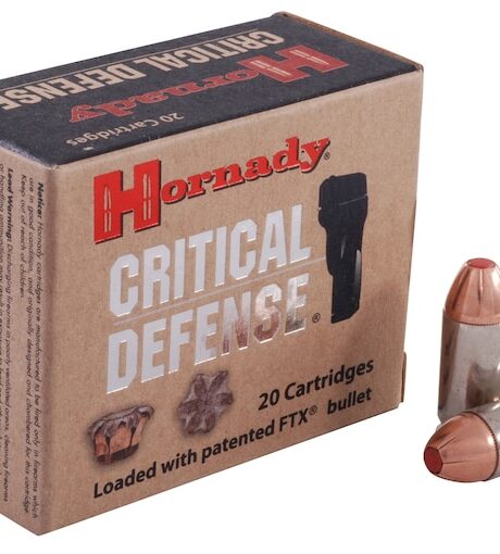 Hornady Critical Defense 45 ACP +P Ammo 185 Grain Hornady FTX Polymer Tip Box of 20