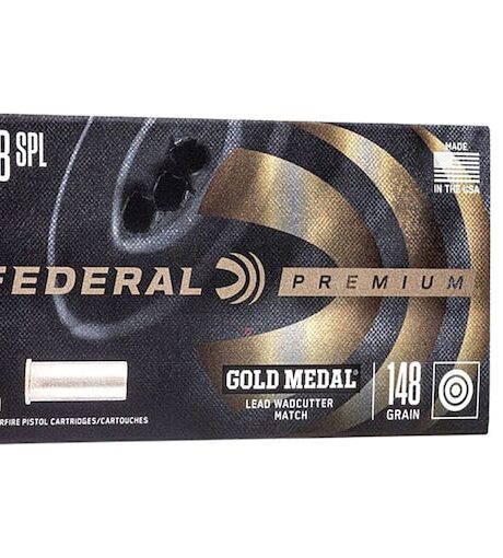 Federal Premium Gold Medal Match 38 Special Ammo 148 Grain Wadcutter Box of 50