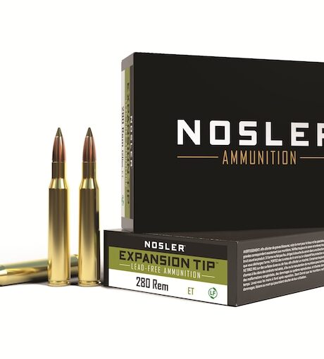 Nosler E-Tip 280 Remington Ammo 140 Grain Nosler Expansion Tip (E-Tip) Polymer Tip Lead Free Box of 20