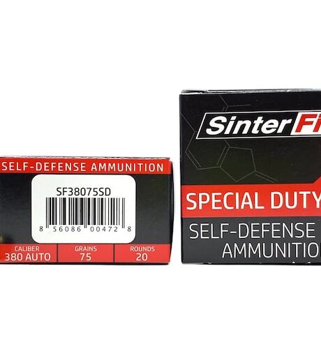 SinterFire Special Duty 380 ACP Ammo 75 Grain Frangible Hollow Point Lead Free