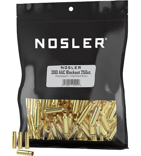 Nosler 300 AAC Blackout Brass Bag of 250