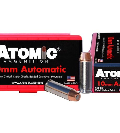 Atomic Ammunition 10mm Auto Ammo 180 Grain Jacketed Hollow Point Box of 50