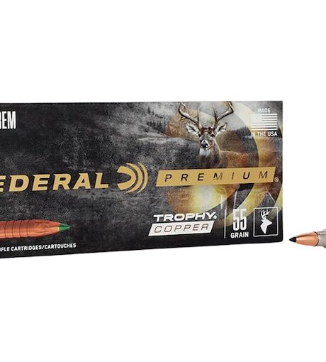 Federal Premium 223 Remington Ammo 55 Grain Federal Trophy Copper Polymer Tip Lead Free Box of 20