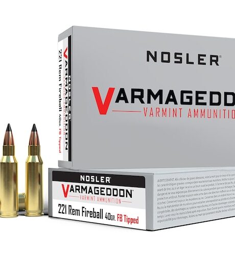 Nosler Varmageddon 221 Remington Fireball Ammo 40 Grain Nosler Varmageddon Polymer Tip Box of 20