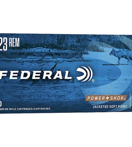 Federal Power-Shok 223 Remington Ammo 55 Grain Jacketed Soft Point Box of 20
