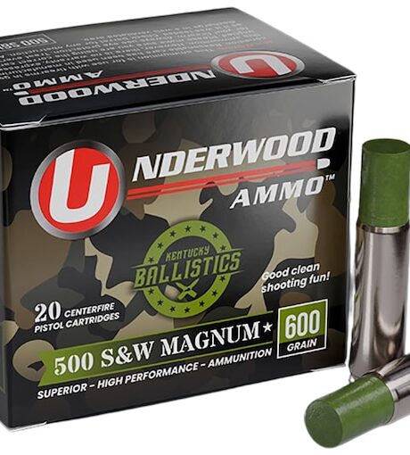 Underwood 500 S&W Magnum Ammo 600 Grain Flat Nose Box of 20