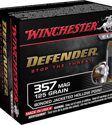 Winchester Defender 357 Magnum Ammo 125 Grain Winchester PDX1 Bonded Jacketed Hollow Point Box of 20