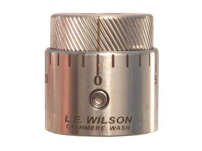 L.E. Wilson Chamber Type Seating Die Micro-Adjust Cap Stainless Steel