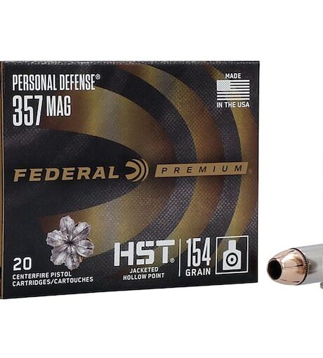 Federal Premium Personal Defense 357 Magnum Ammo 154 Grain Federal HST Jacketed Hollow Point