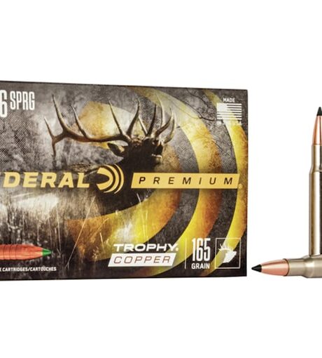 Federal Premium 30-06 Springfield Ammo 165 Grain Federal Trophy Copper Polymer Tip Lead Free Box of 20