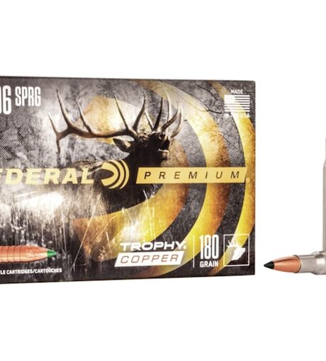 Federal Premium 30-06 Springfield Ammo 180 Grain Federal Trophy Copper Polymer Tip Lead Free Box of 20