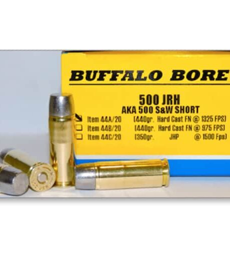 Buffalo Bore 500 JRH (500 S&W Short) Ammo 440 Grain Flat Nose Box of 20