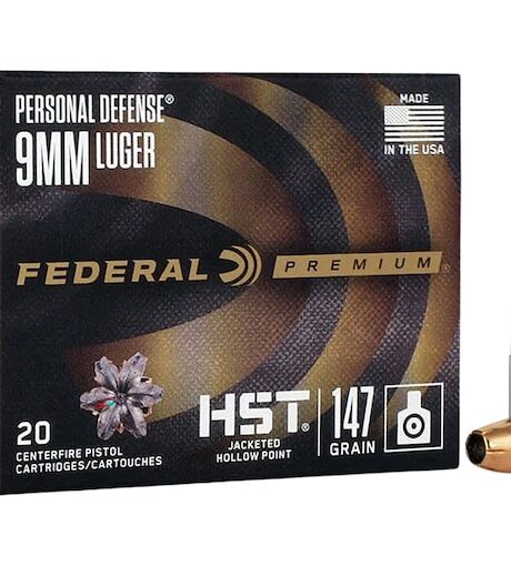 Federal Premium Personal Defense 9mm Luger Ammo 147 Grain Federal HST Jacketed Hollow Point